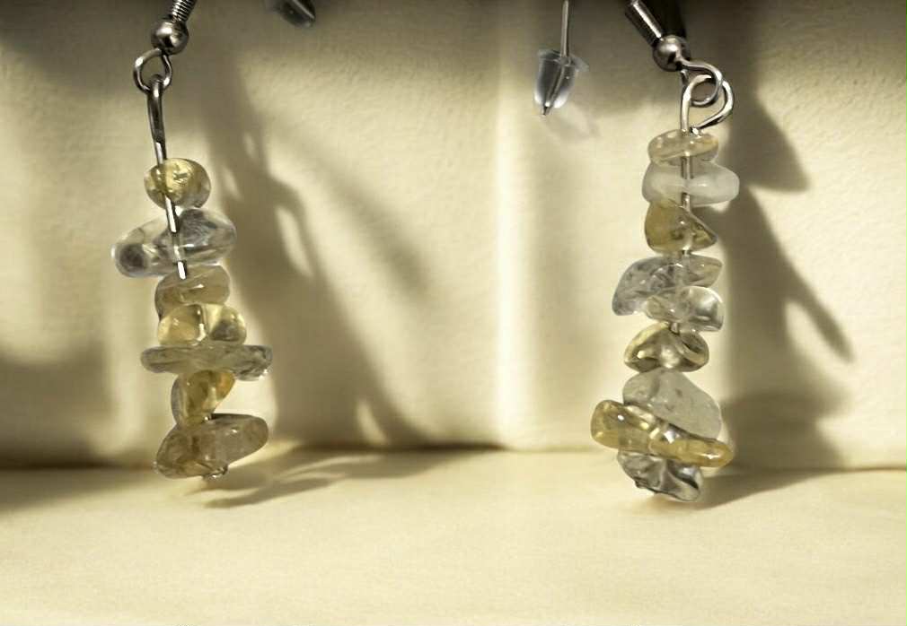 Boucles d'oreilles en pierres naturelles  (115) Joie – Abondance – Confiance – Optimisme – Énergie – Créativité – Clarté mentale – Motivation – Rayonnement