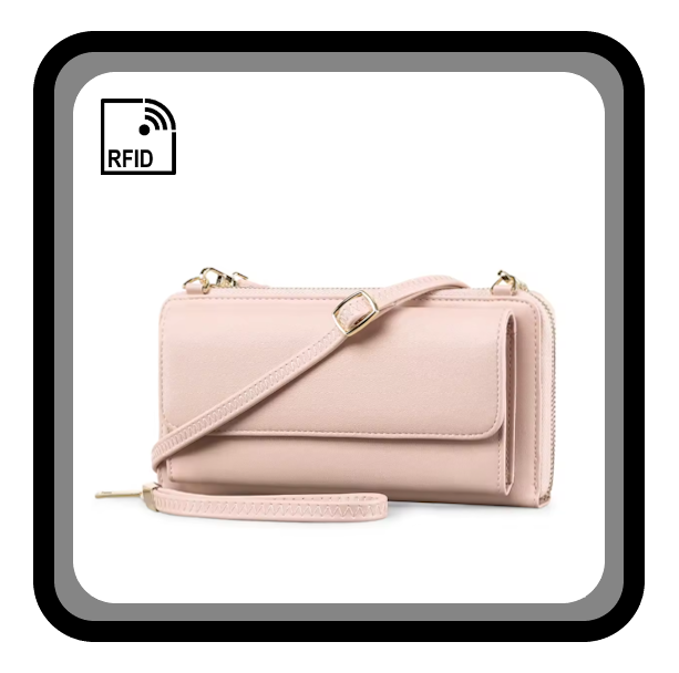 Sac à main pochette à bandoulière avec protection RFID