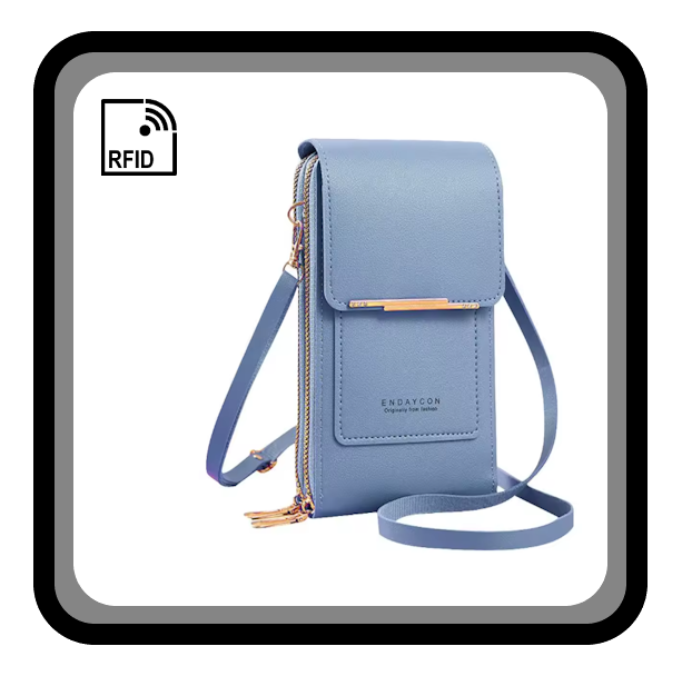 Sac à badoulière antivol RFID avec écran tactile pour smartphone