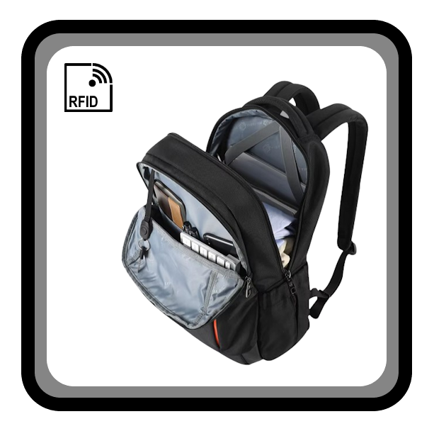 Sac à dos antivol RFID étanche pour homme, pour ordinateur portable avec port USB