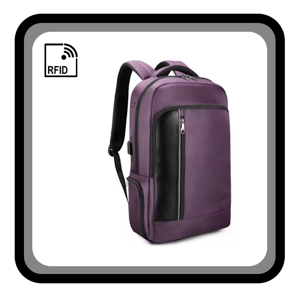 Sac à dos étanche  pour femme, antivol RFID, pour ordinateur portable 15.6 pouces & réffléchissant