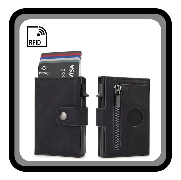 Porte carte RFID avec emplacement pour tracker GPS