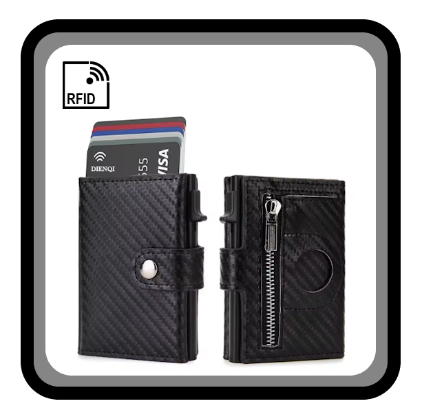 Porte carte RFID avec emplacement pour tracker GPS