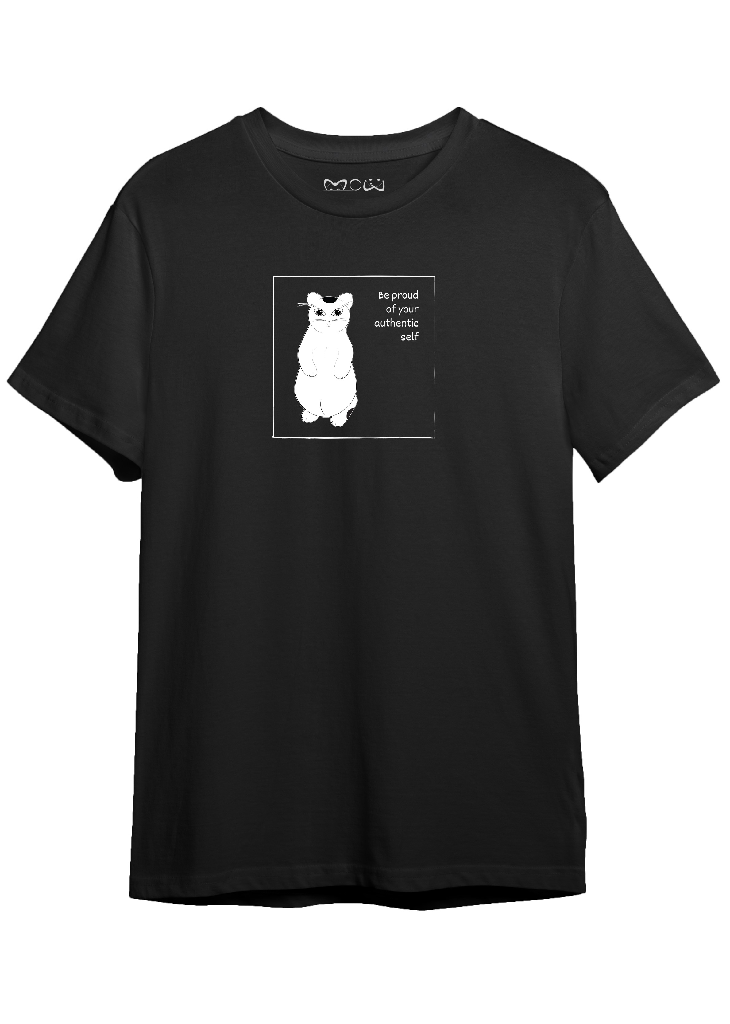 Black T-Shirt with Bear Graphic