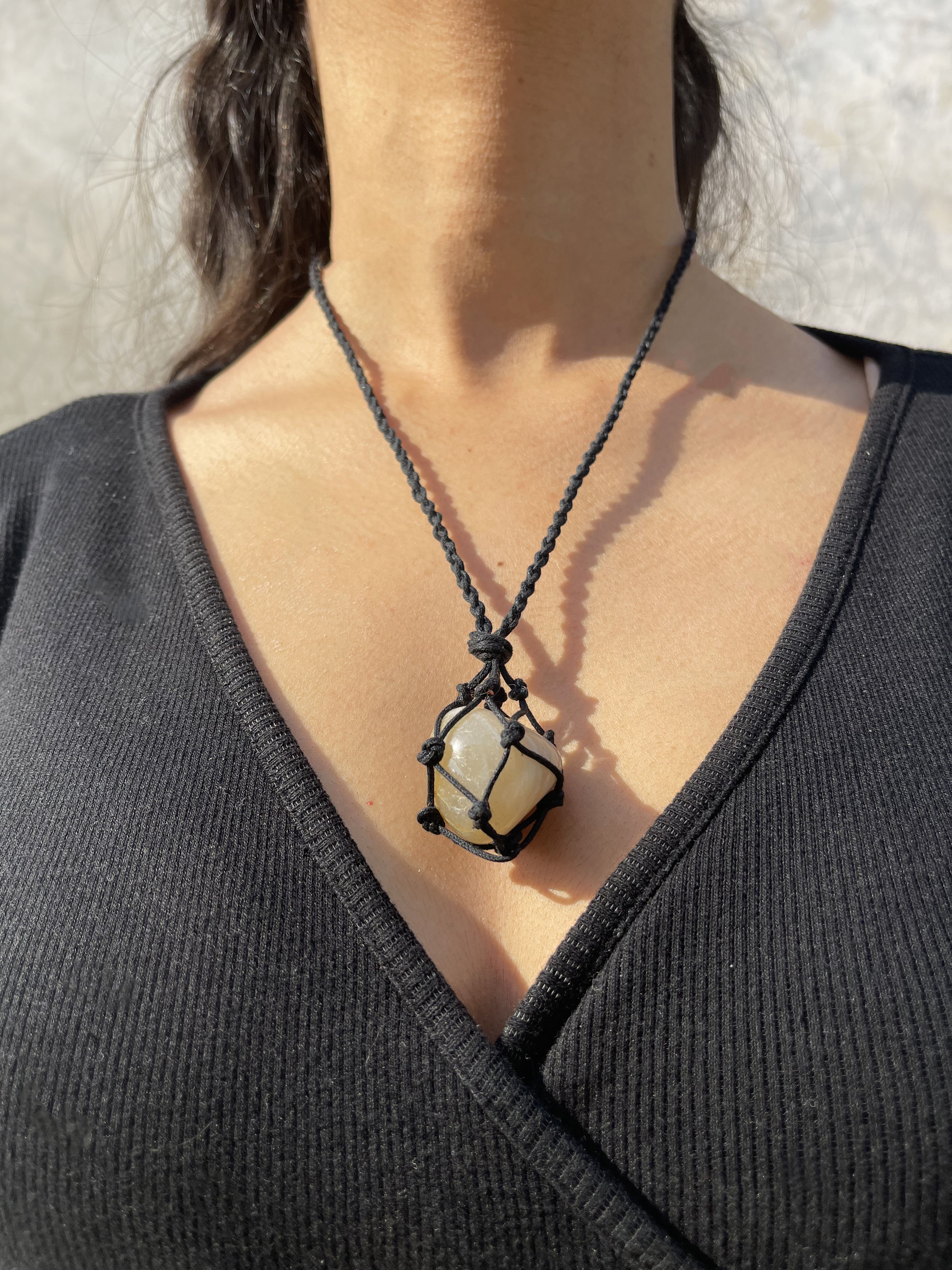 Handcrafted Stone Pendant Necklace
