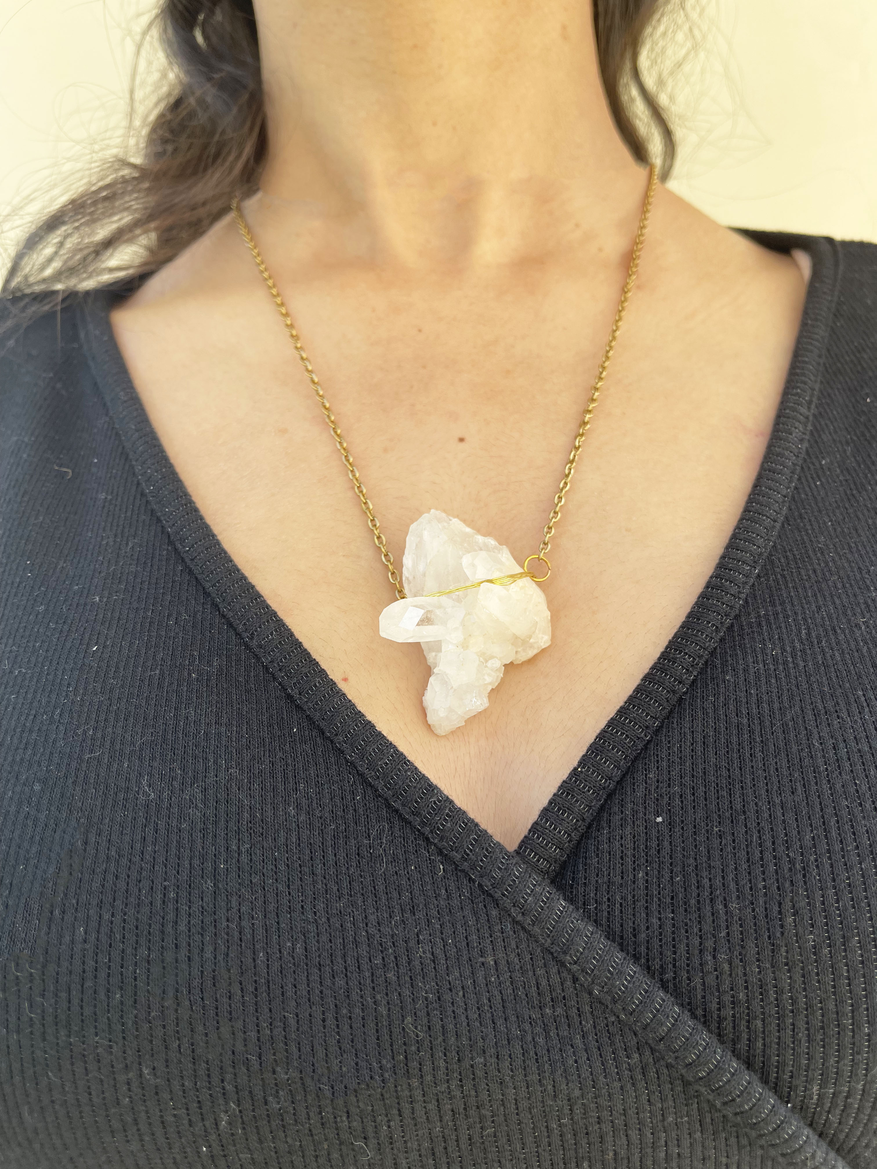 Quartz Crystal Pendant Necklace