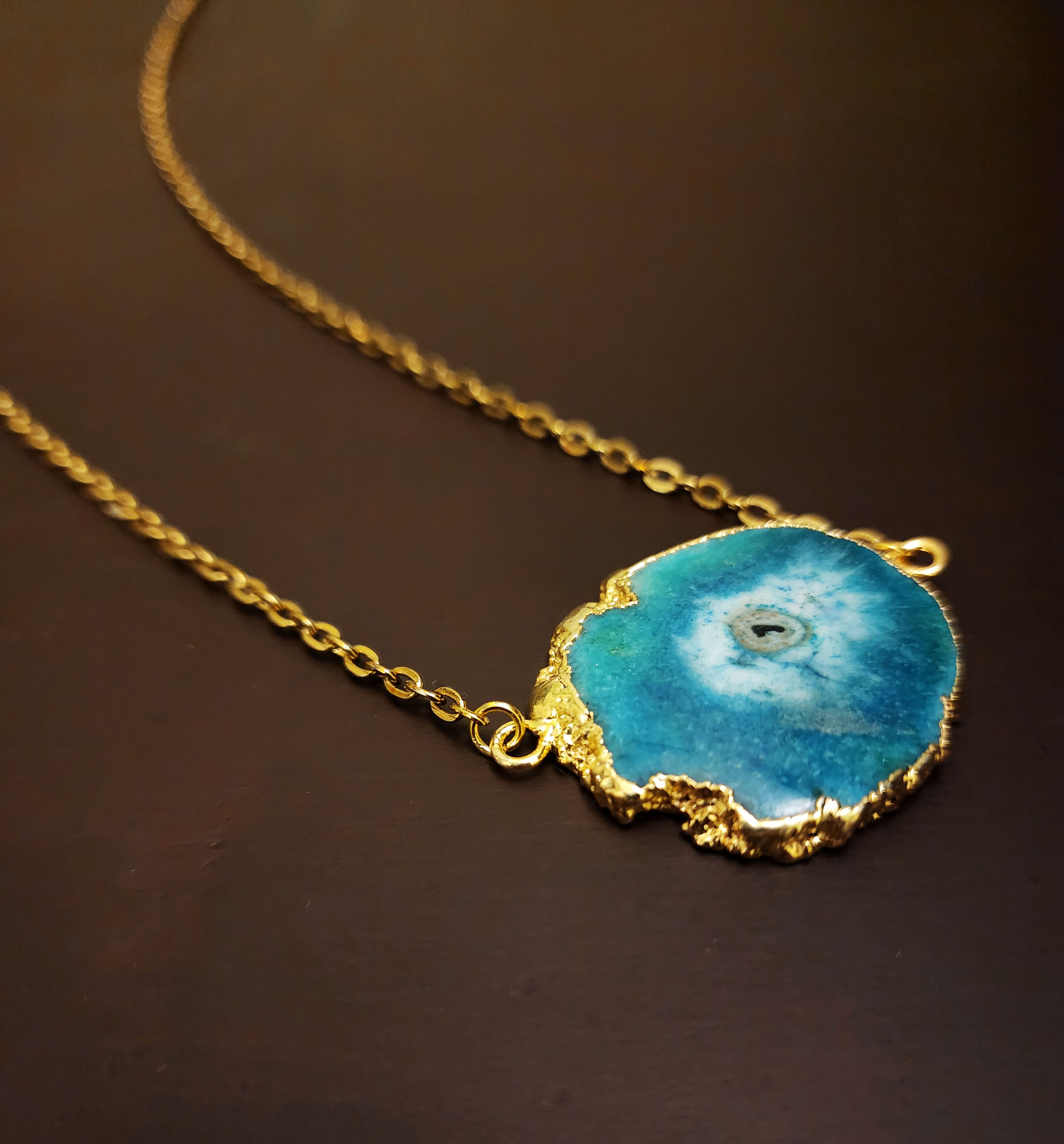 Blue Geode Necklace