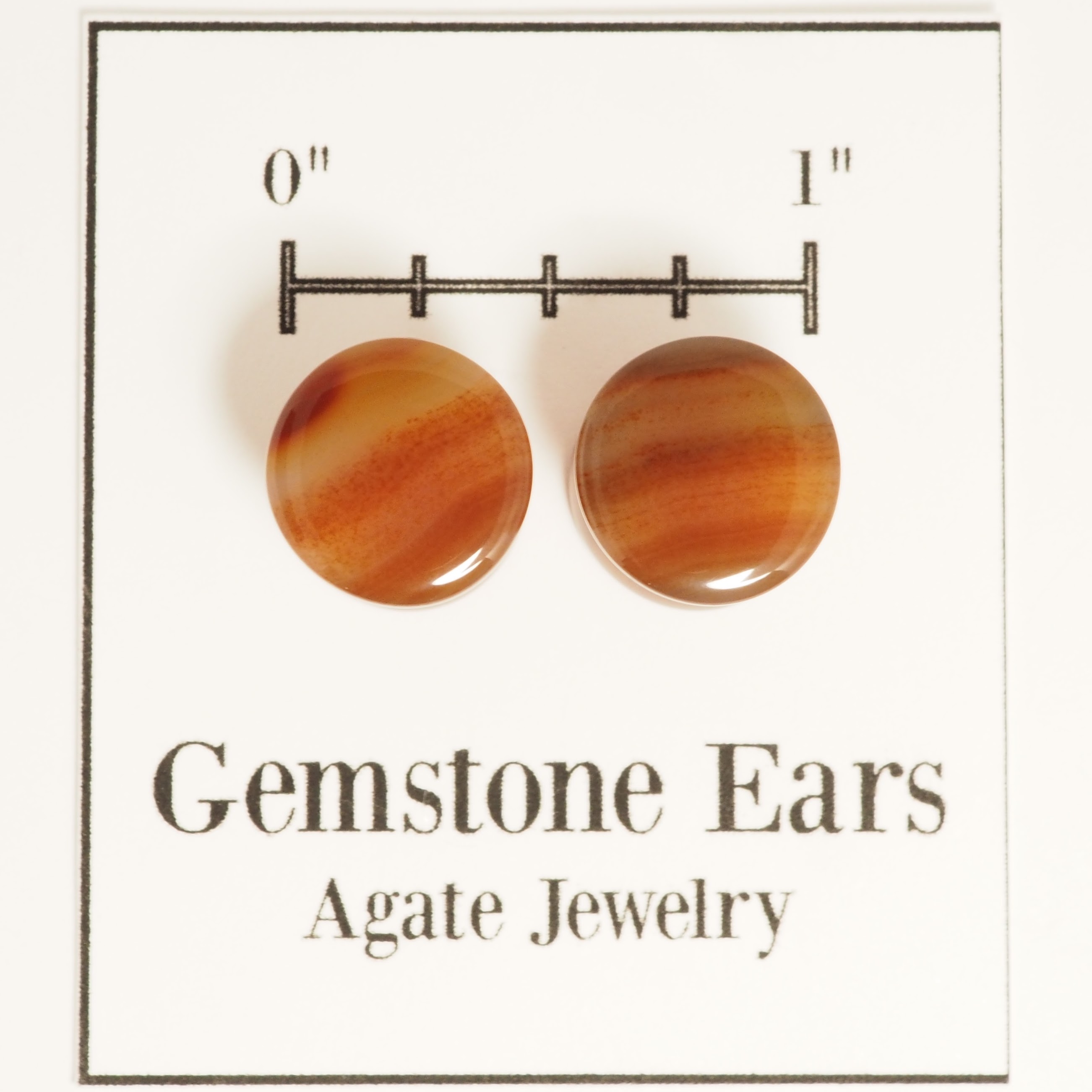 00g 10mm Brazilian Agate Plugs - Double Flare - Handmade - 00g (10mm) Agate Stone Plugs/Gauges/Earrings 