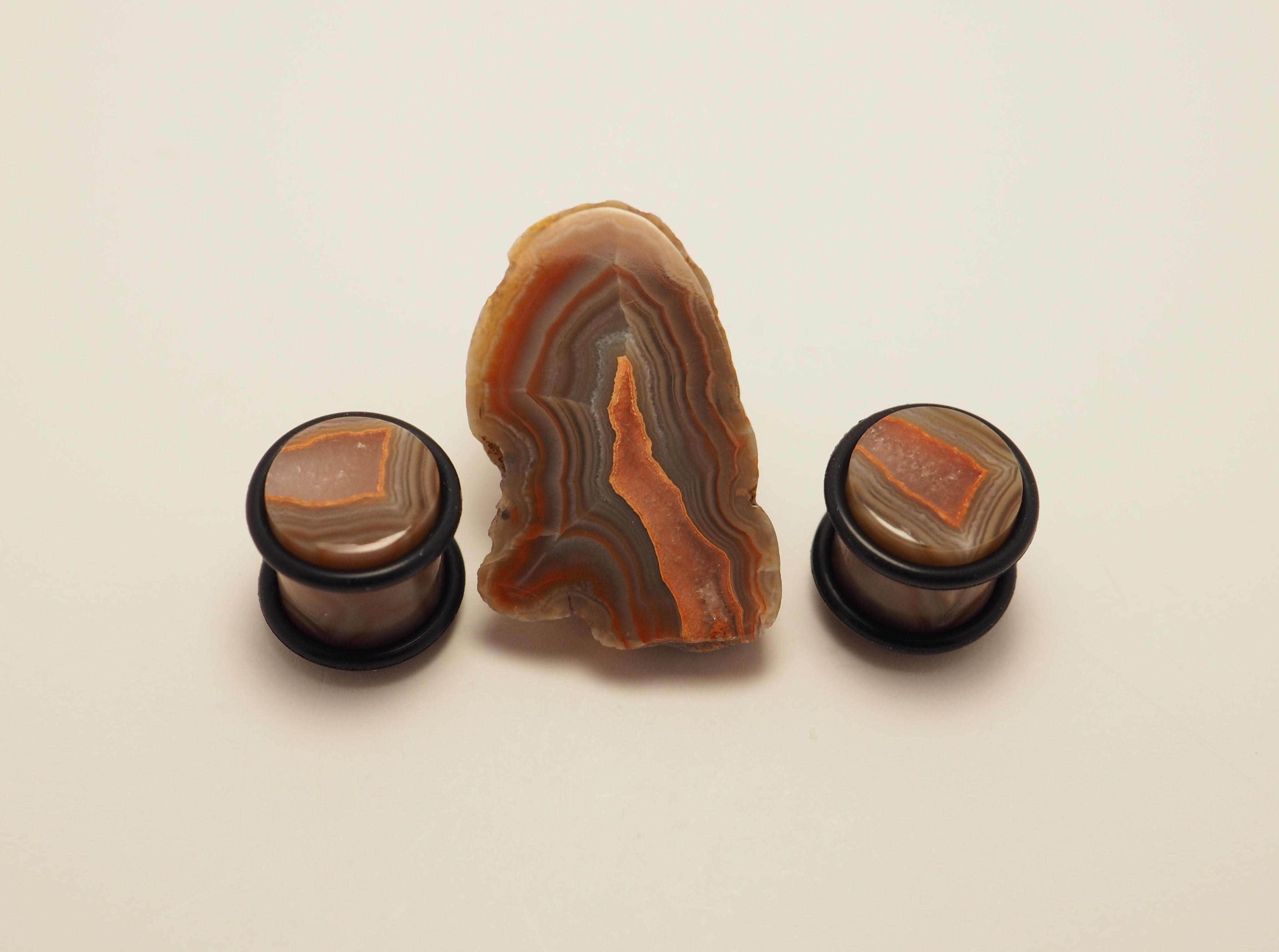 Made to Order Lake Superior Agate Plugs