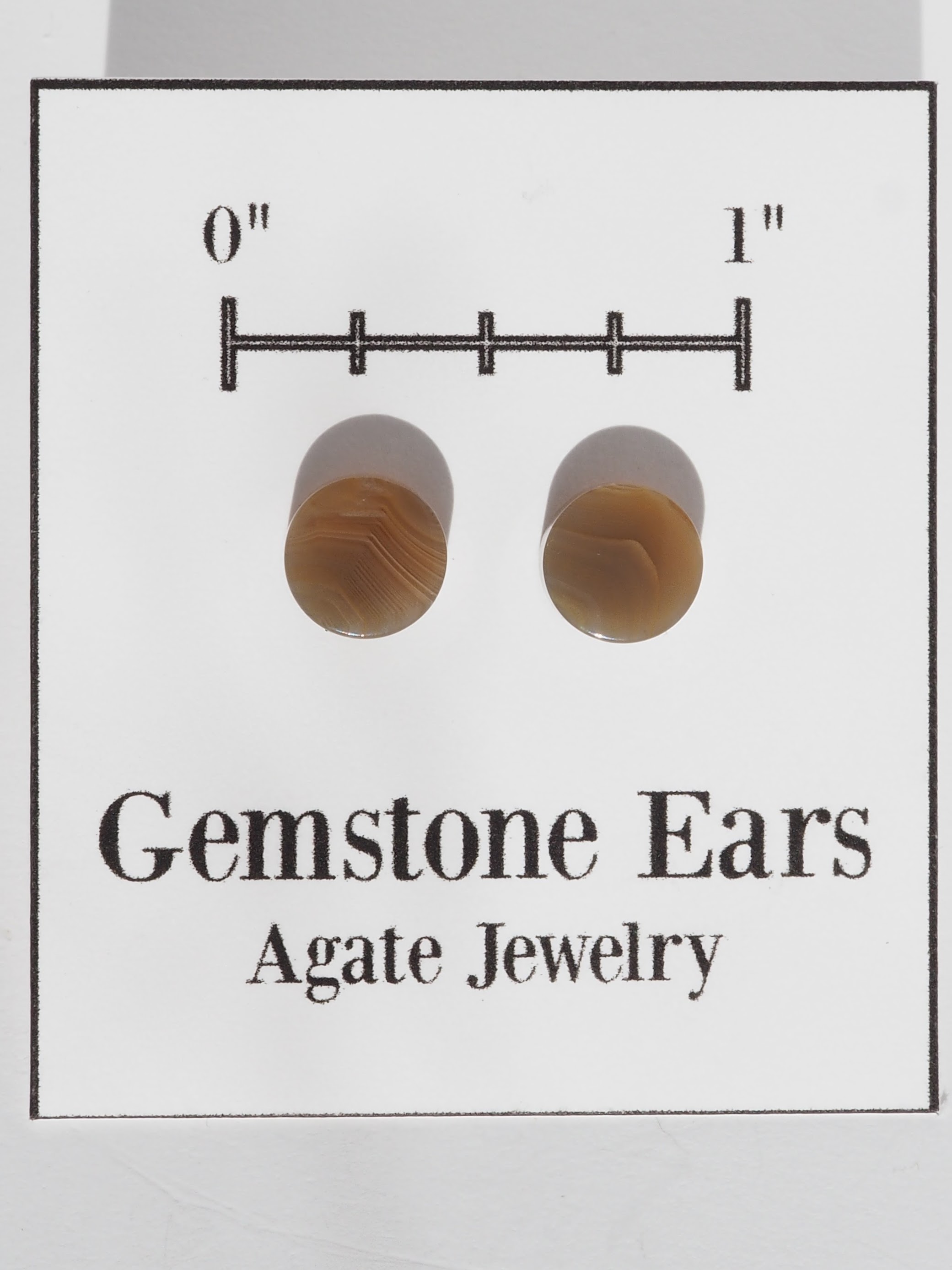 Lake Superior Agate Stud Earrings - 925 Sterling Silver Posts/Backs - LSA 