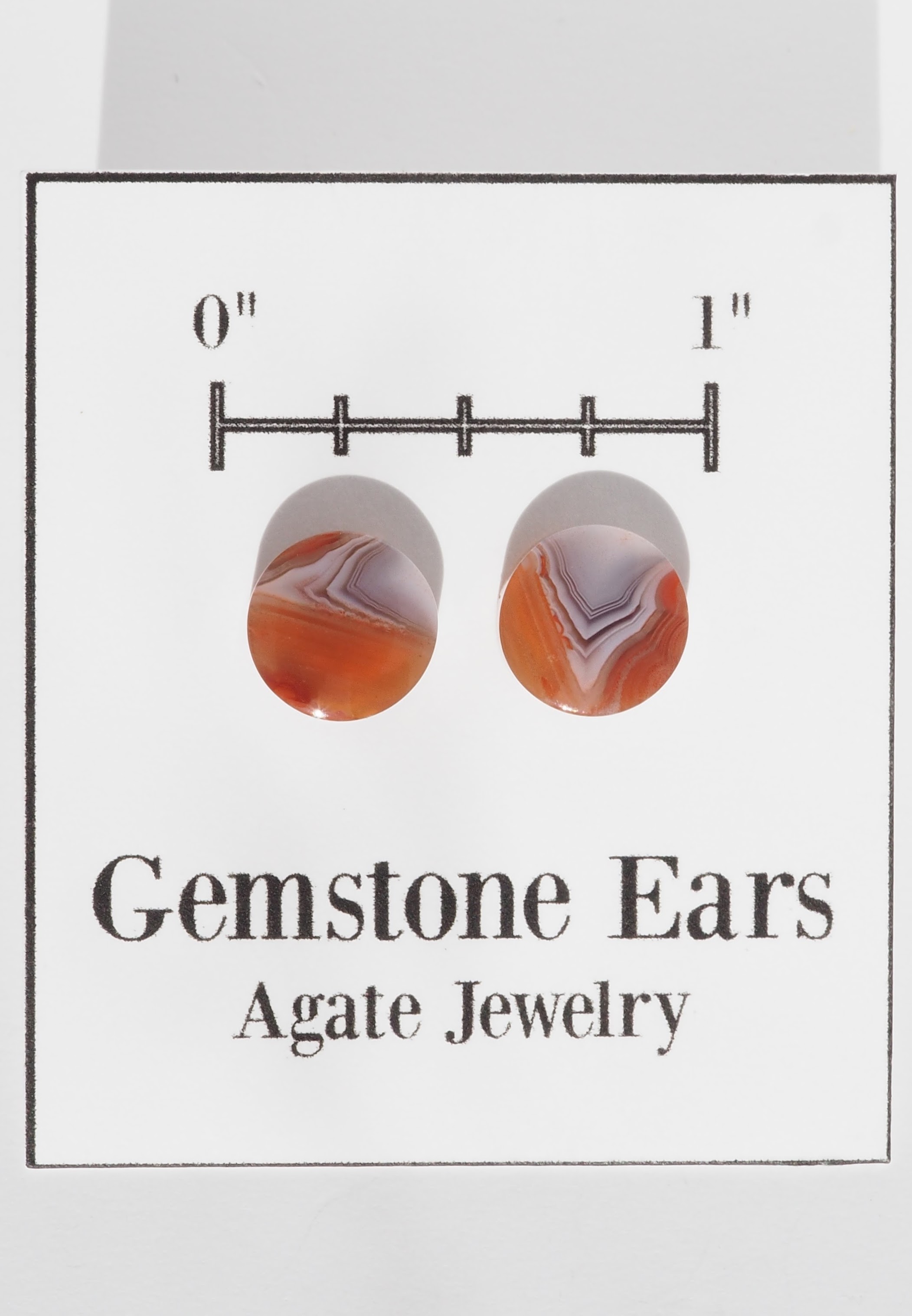 Lake Superior Agate Stud Earrings - 925 Sterling Silver Posts/Backs - LSA 