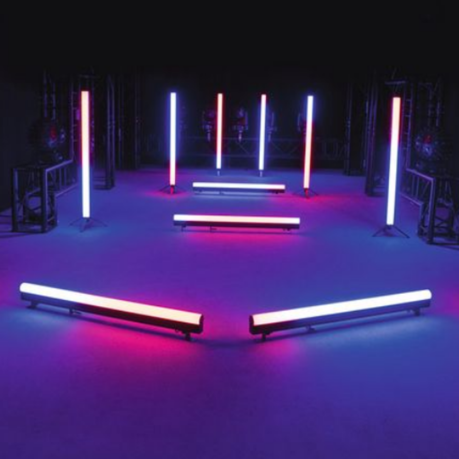 Pack de 4 barres LED sur batterie EUROLITE