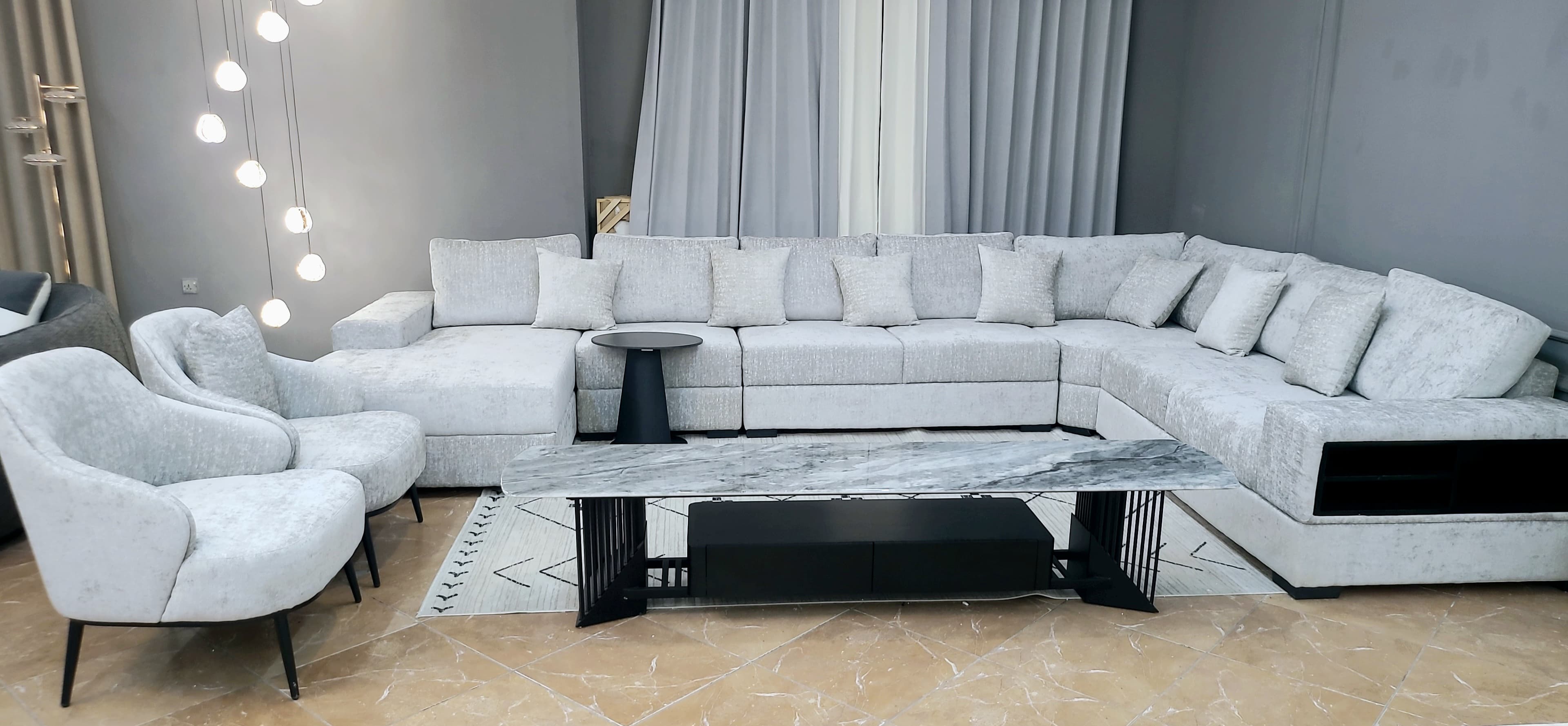 Modern L-Shaped Sofa Set