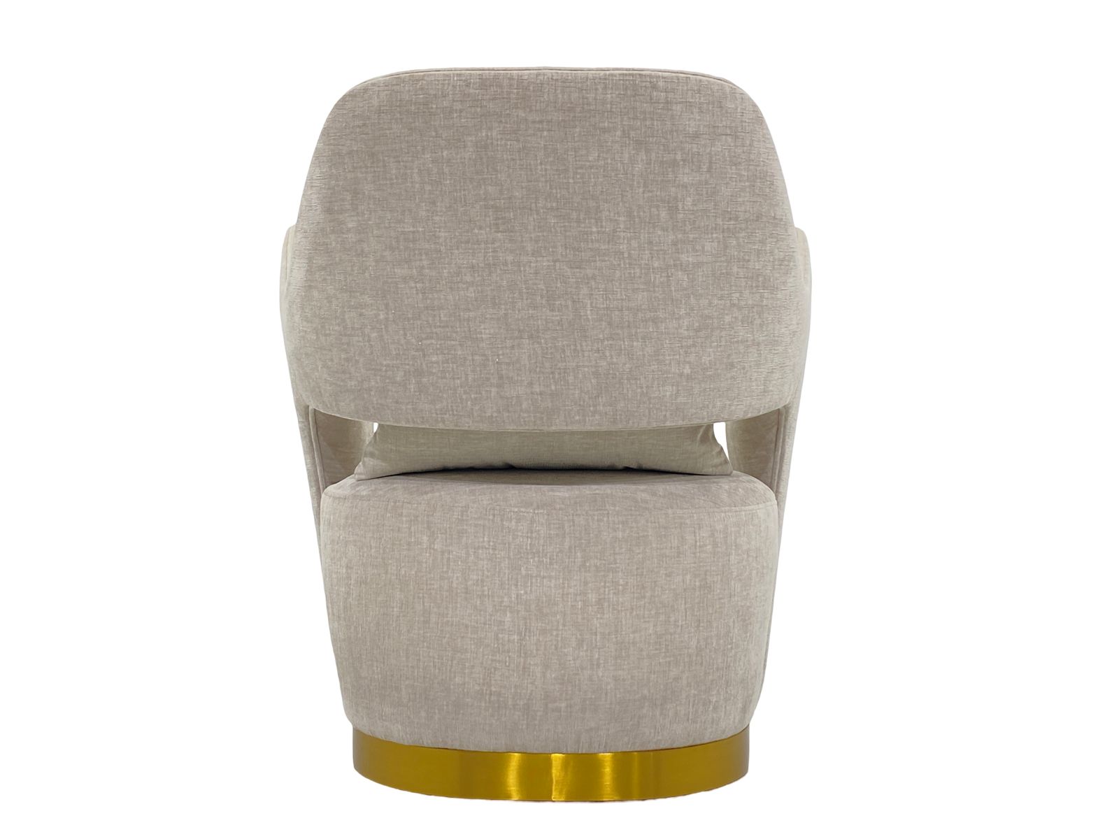 Stainless:Gold Matt Beige Chair 