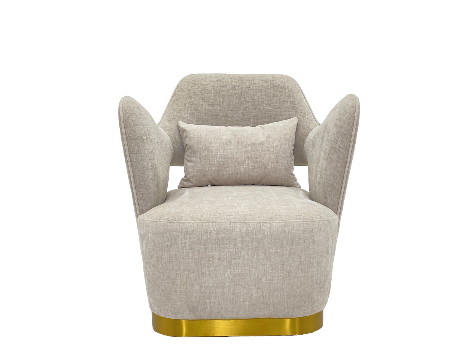 Stainless:Gold Matt Beige Chair 