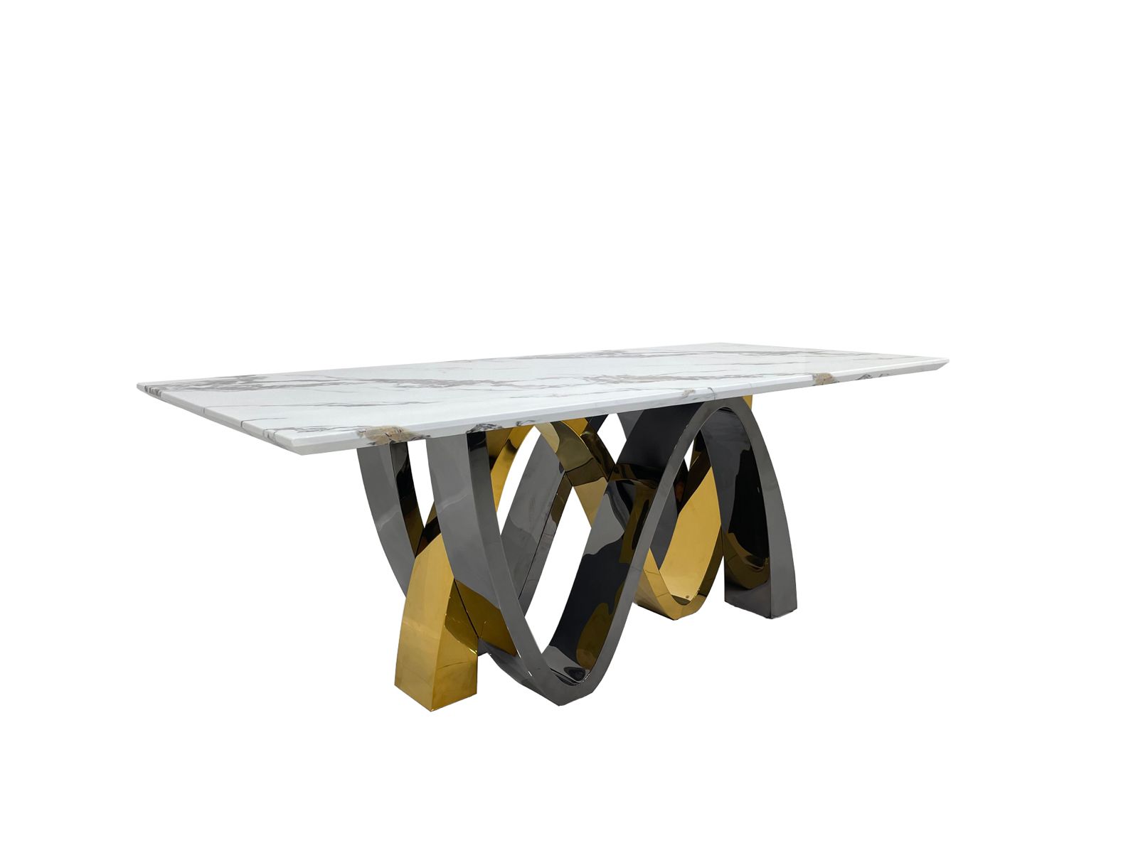 Luxury Marble Dining Table stainless steel marble Top