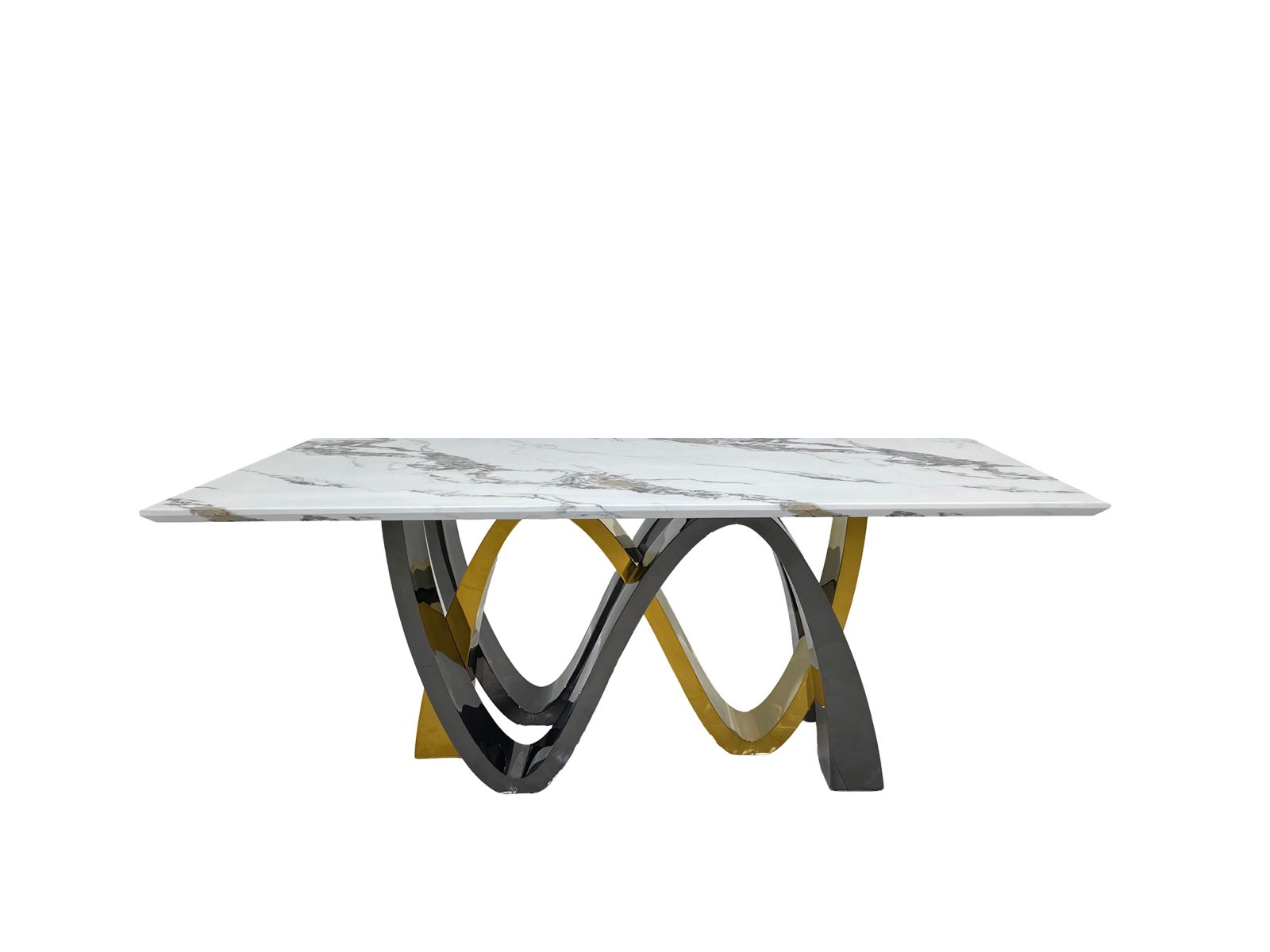 Luxury Marble Dining Table  stainless steel marble Top 