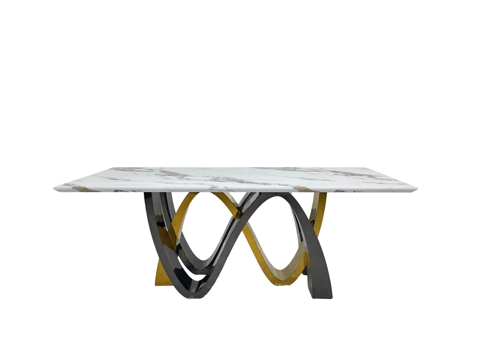 Luxury Marble Dining Table  stainless steel marble Top 