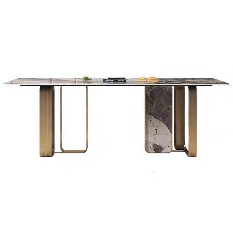Marble and stainless steel Dining Table