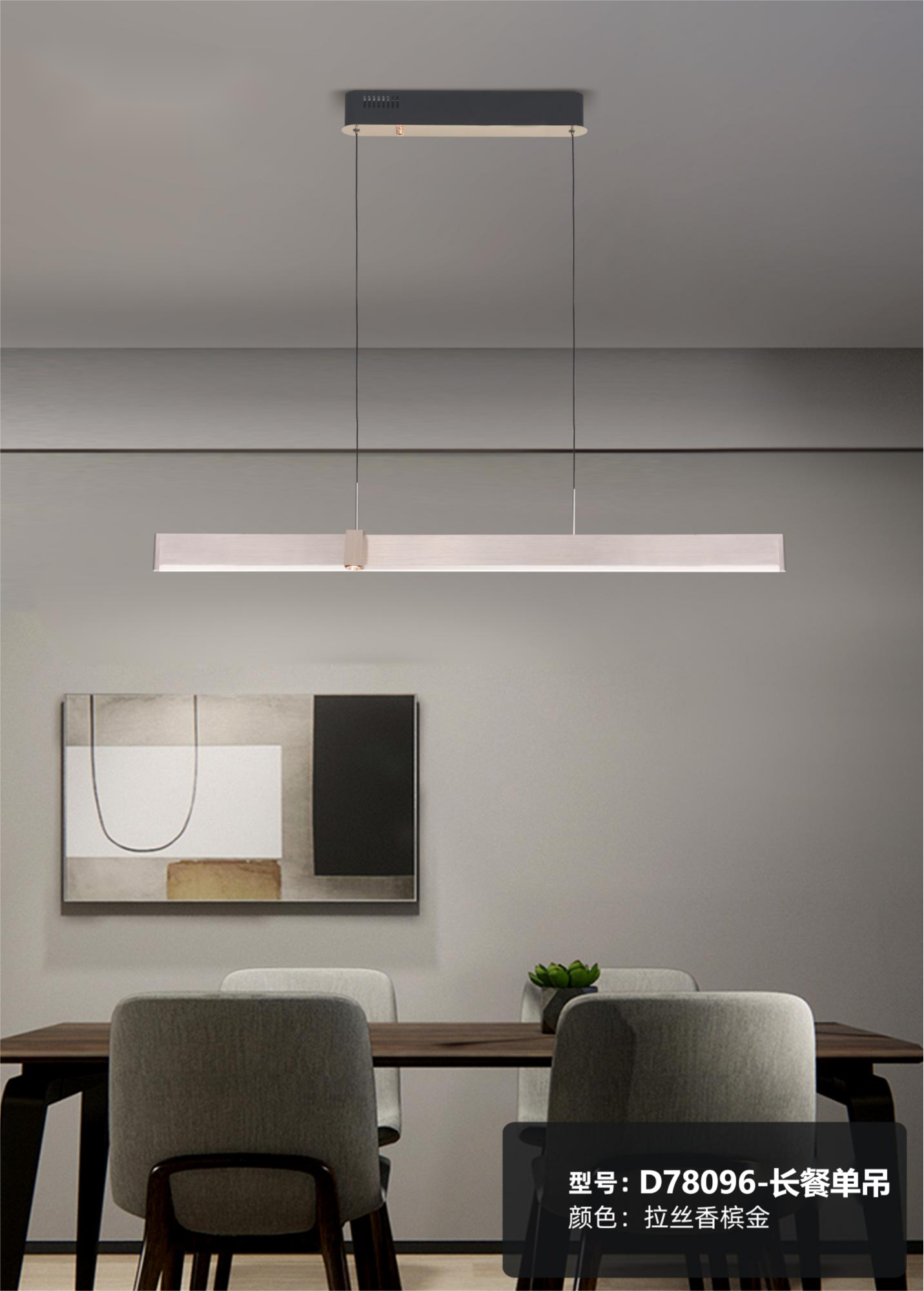 Modern Rectangular Pendant Light