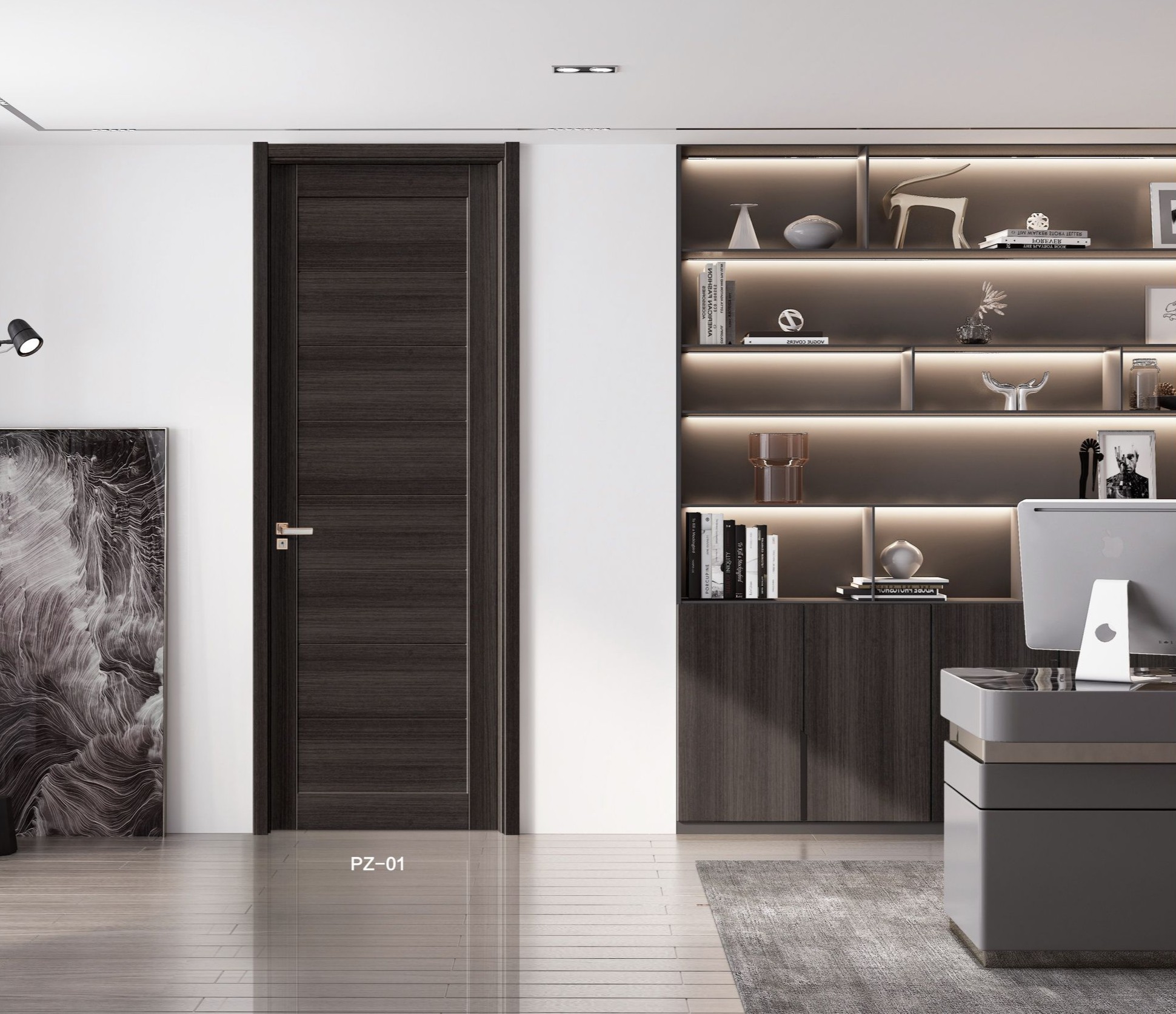 Modern Wooden Interior Door WPVC