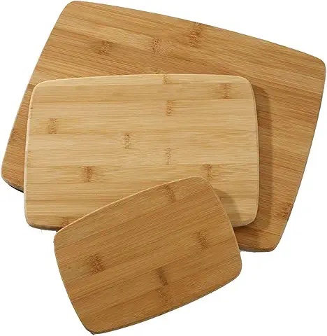 Farberware 3-Piece Kitchen Cutting Board Set, Reversible Chopping Boards for Meal Prep and Serving,