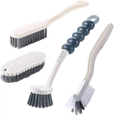 Multi-Purpose Scrub Brush Set - 4 Pack Kitchen Cleaning Brushes with Stiff Bristles for Dishes, Pots, 