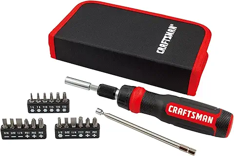 CRAFTSMAN Ratcheting Screwdriver, Multibit Set,