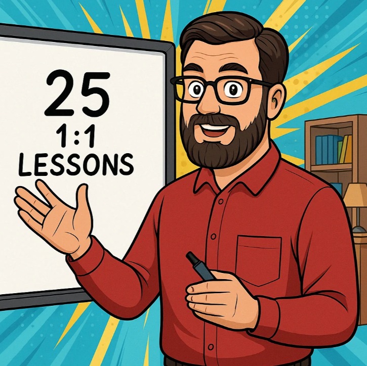 25 1:1 Lessons Package