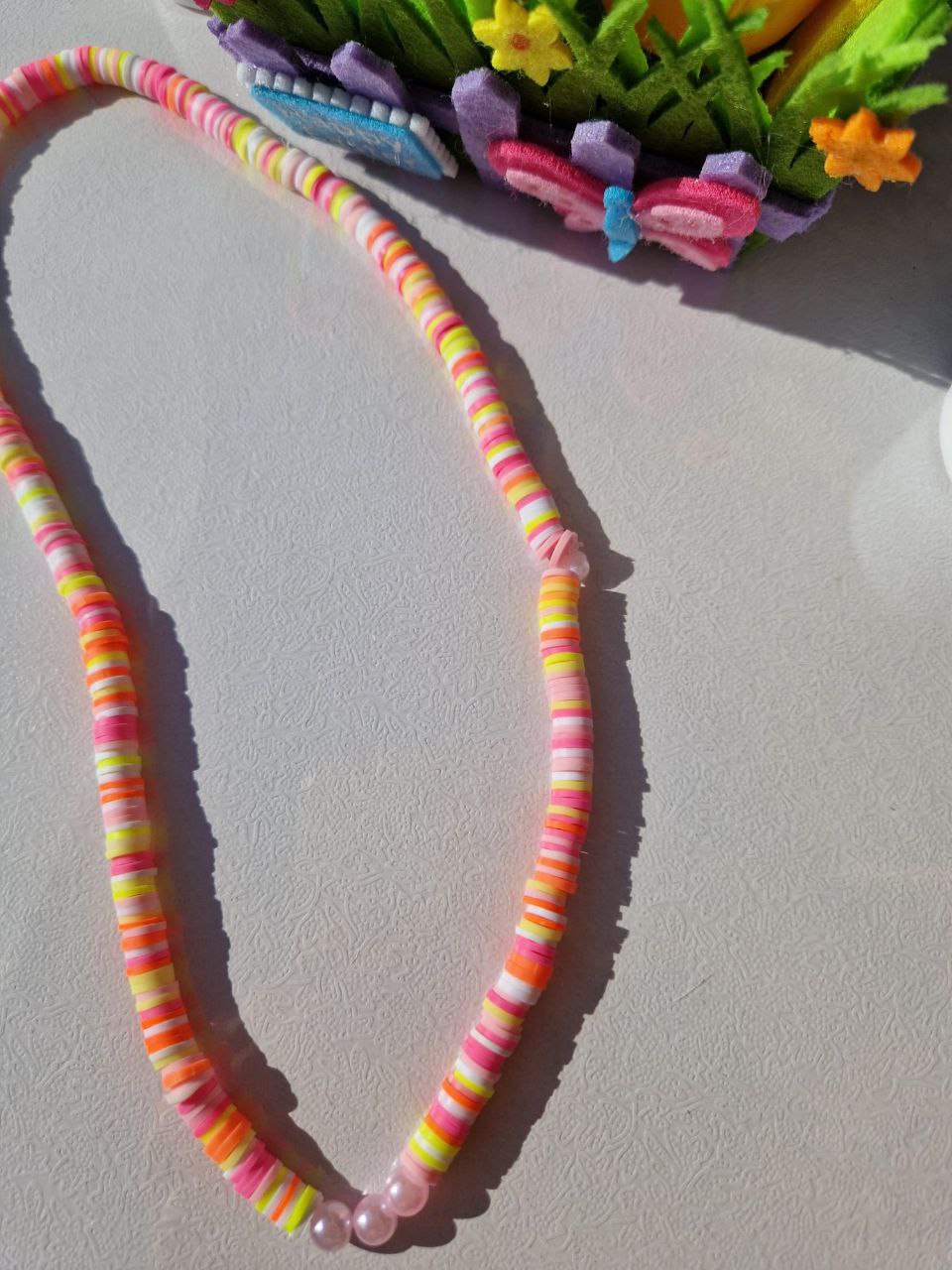 Tropical Pink Pearl Necklace 