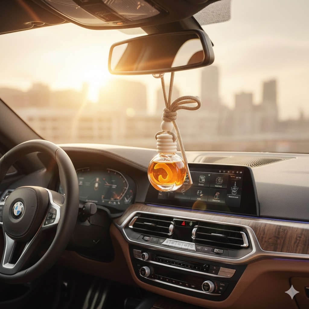 Orange Fista Hanging Car Air Freshener