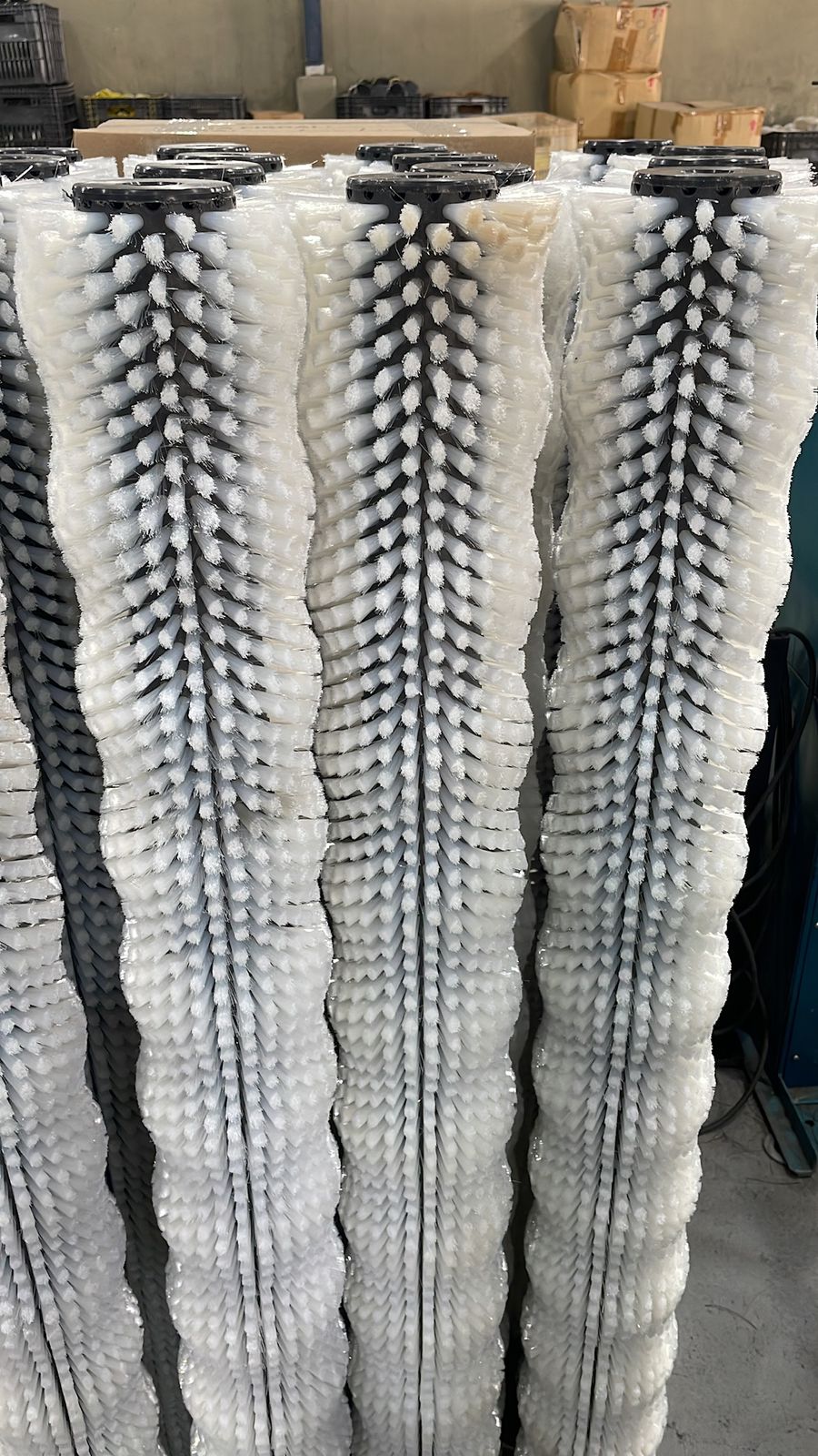 Escovas de Poliamida Branca/Preta 0,20mm - Higienização Premium para Frutas Sensíveis