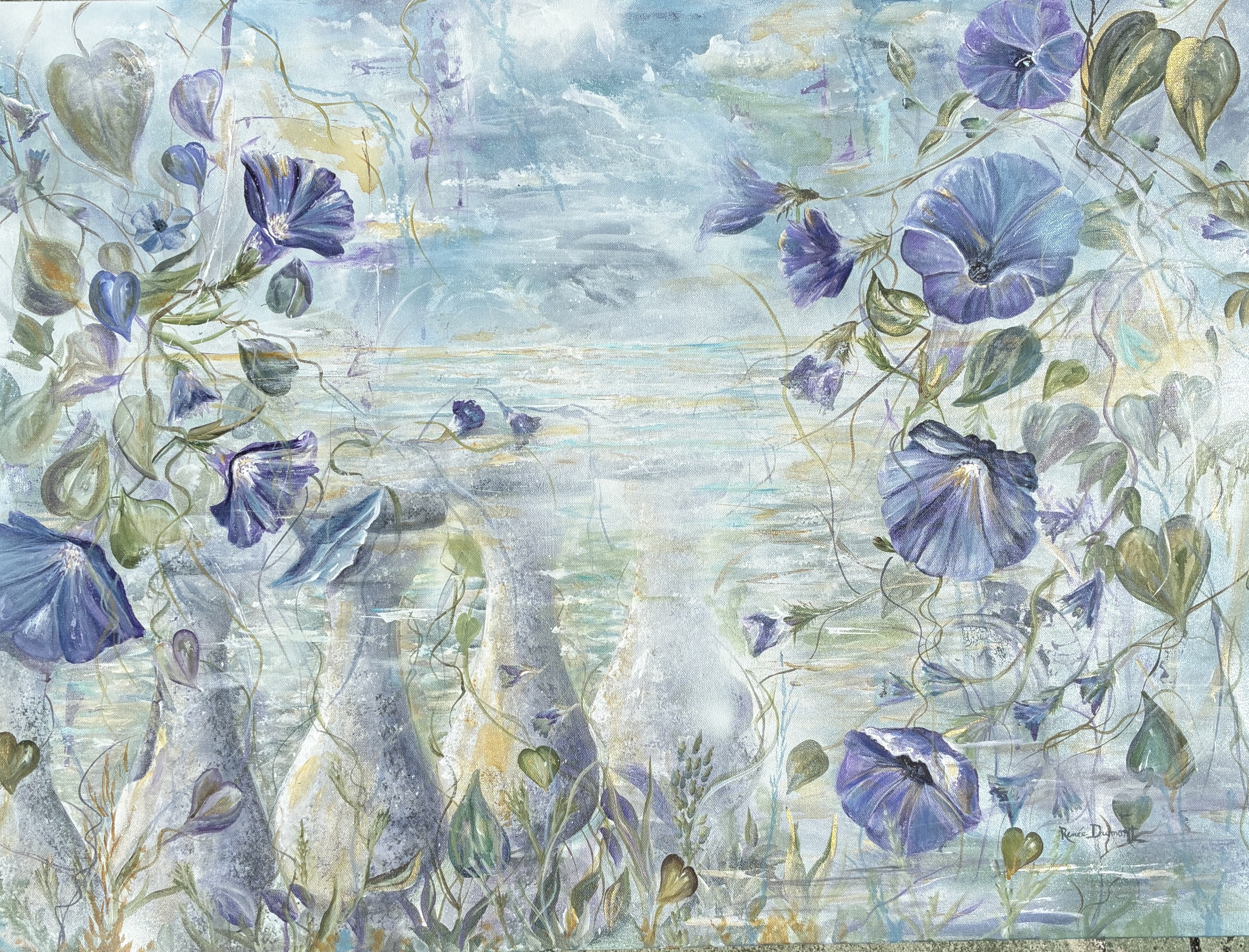 Where Heaven Blooms | A Floral Landscape Painting By Renee Dumont