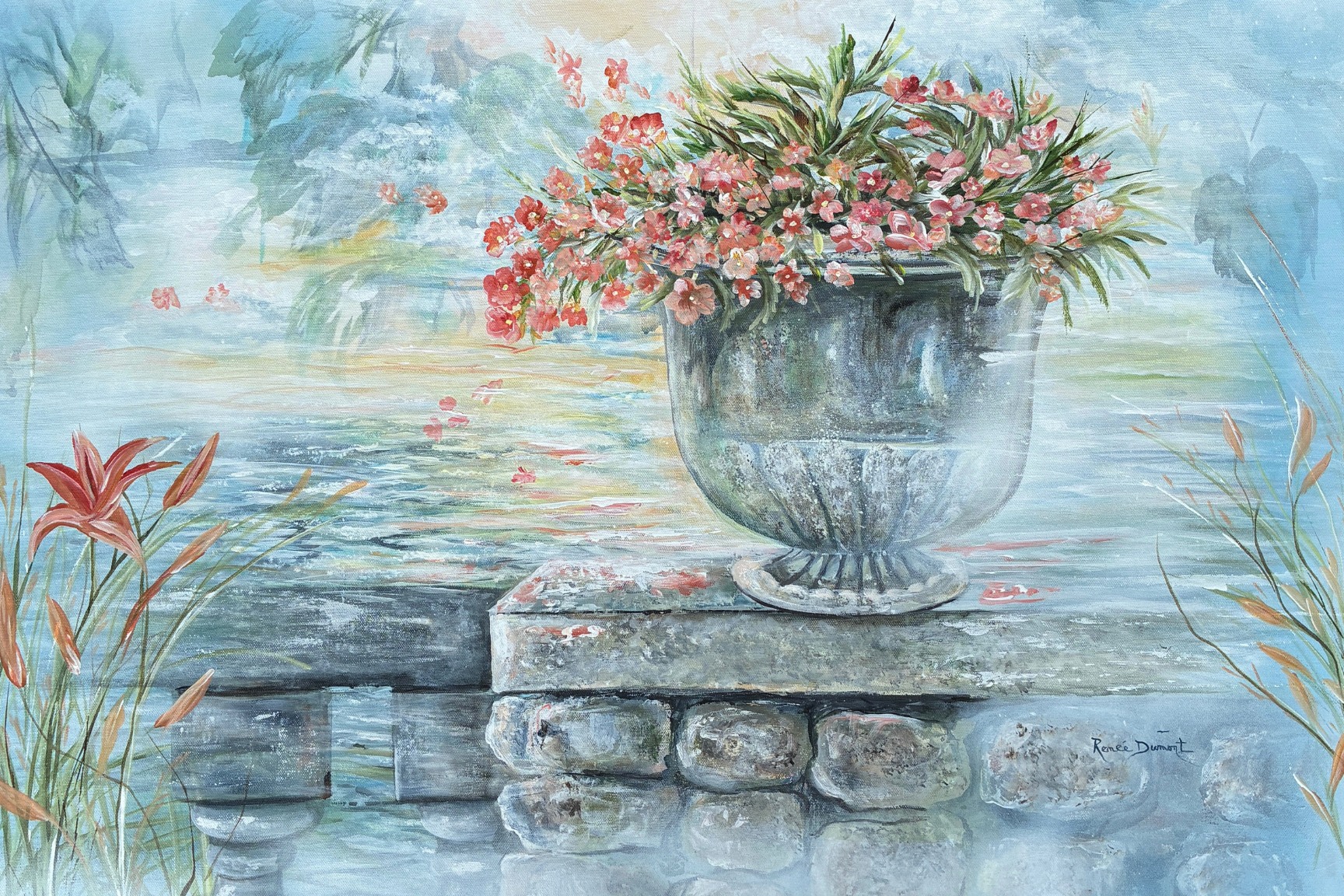 Vessel of Grace - Impressionist Floral Painting 