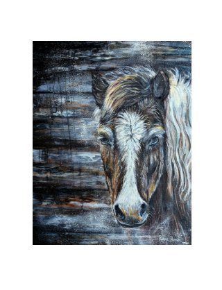 Rustic Horse - Pony Painting in Oil 