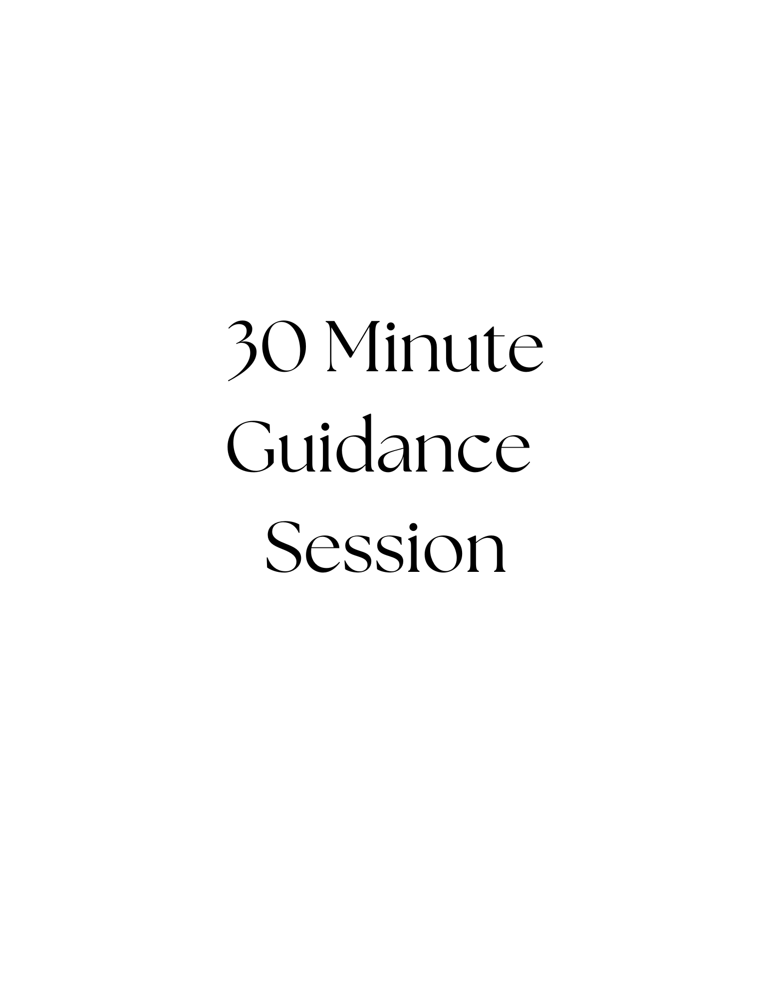 30 Minute Guidance Session