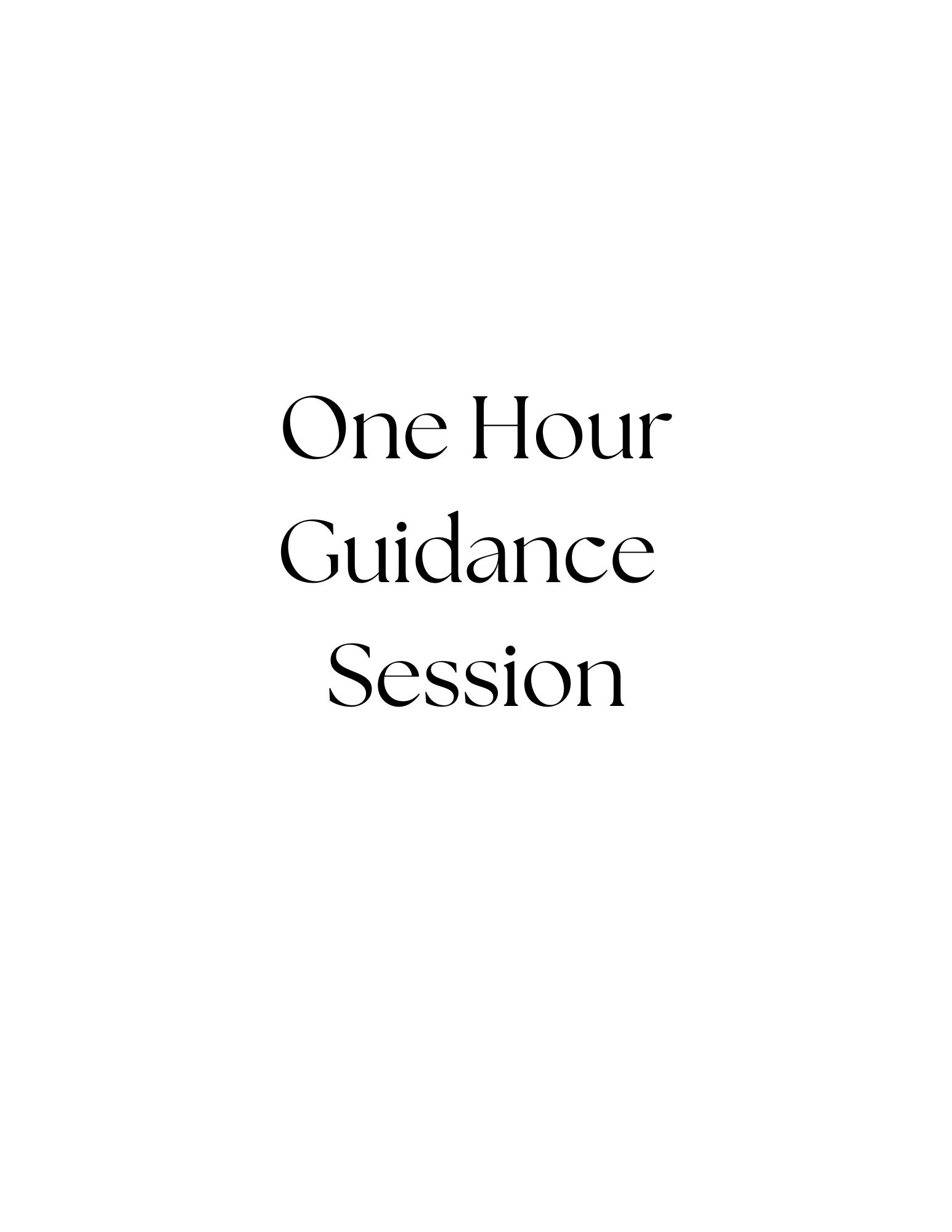 One Hour Guidance Session