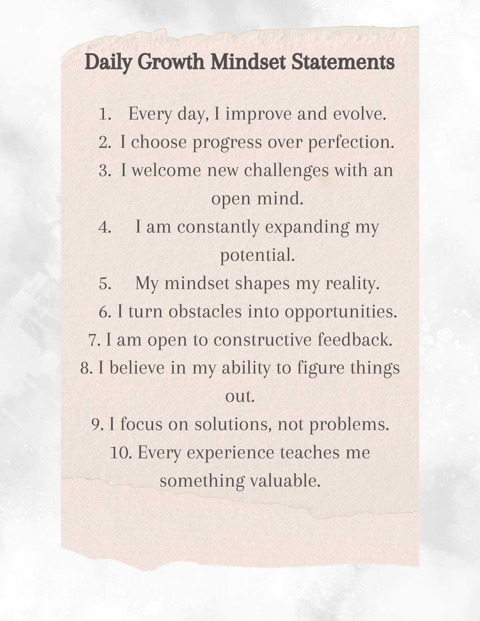 Growth Mindset Guide