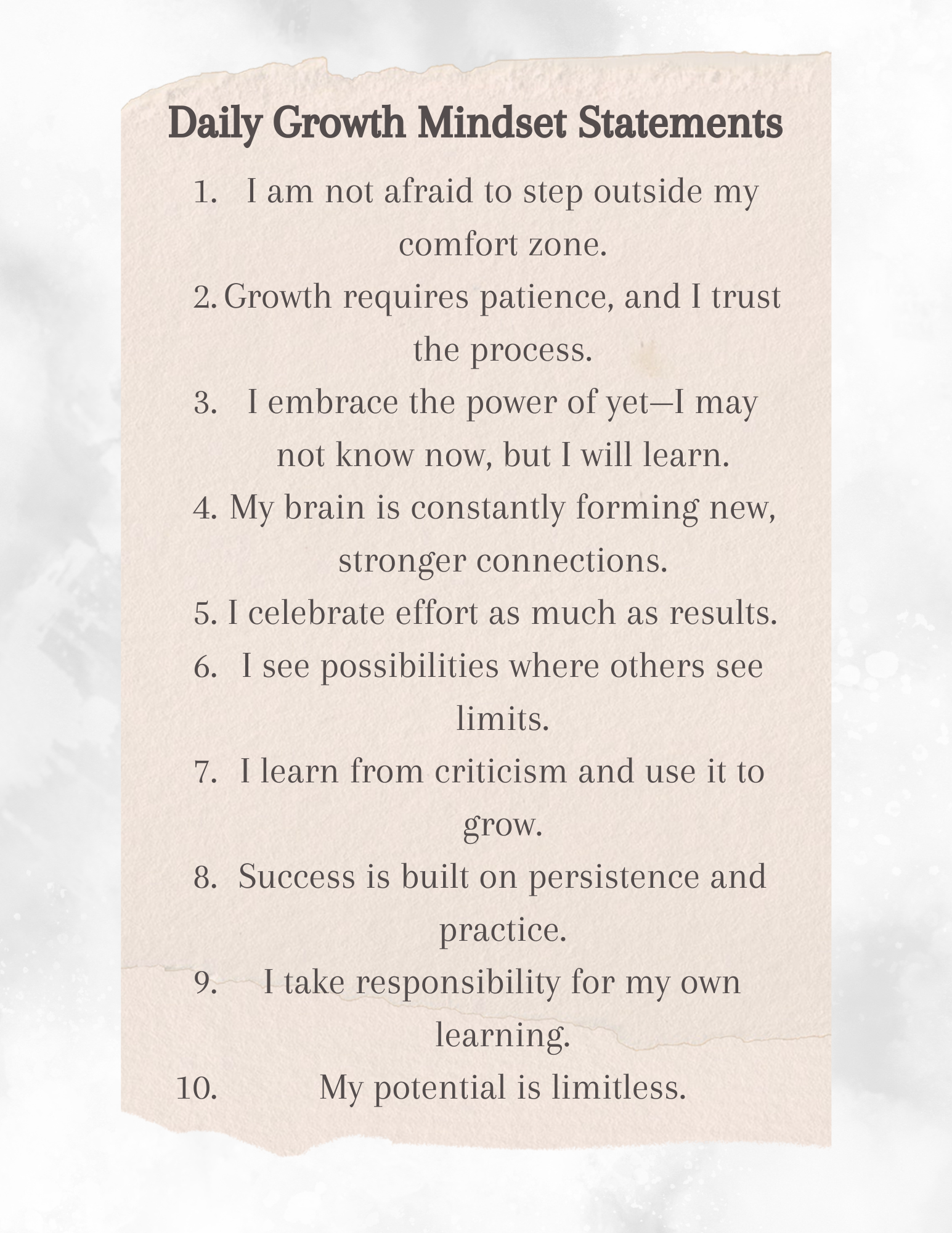 Growth Mindset Guide