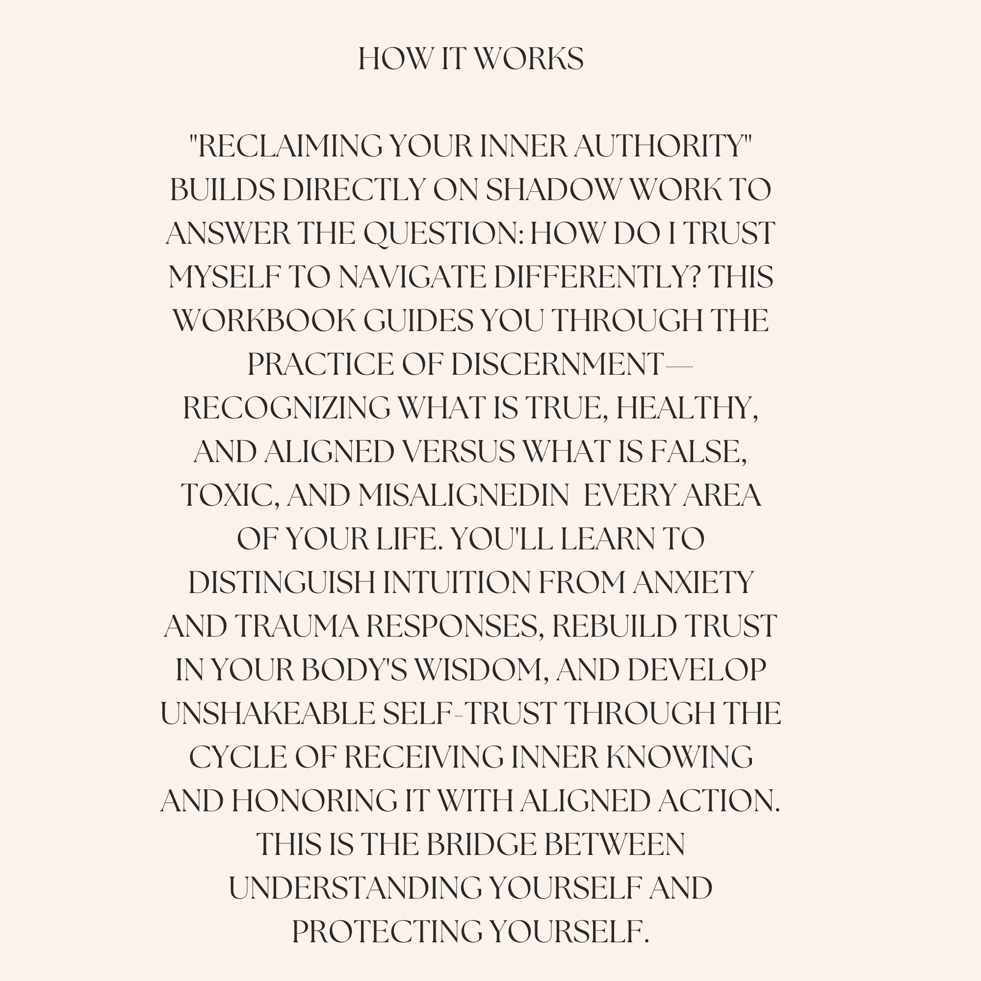 Reclaiming your inner authority: A guide to intuition, discernment and self trust