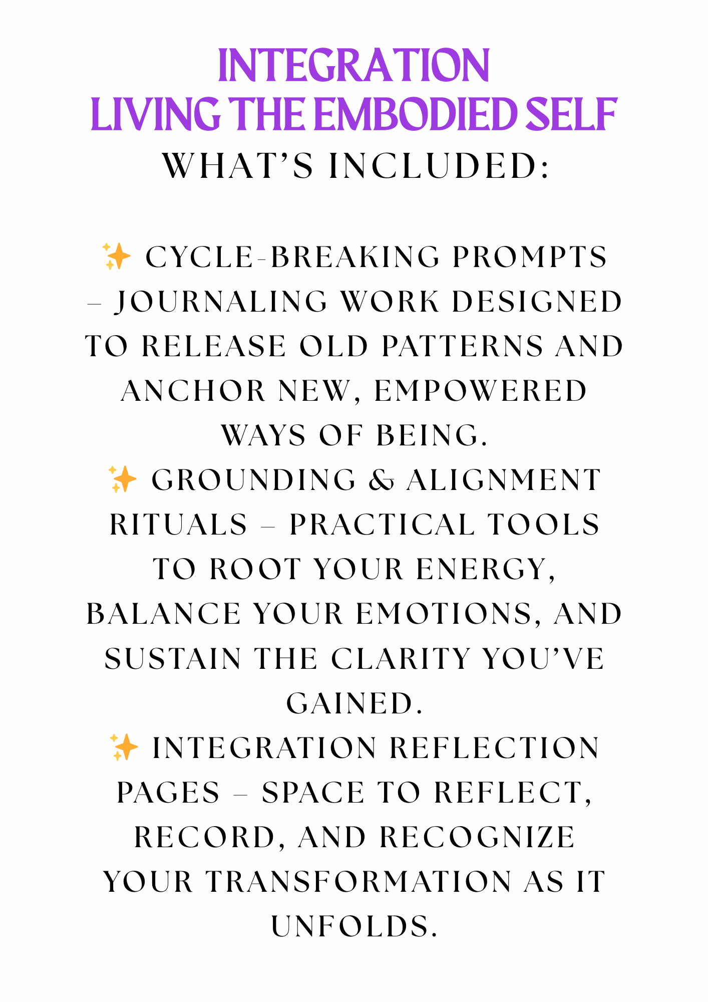 Integration: Living the Embodied Self