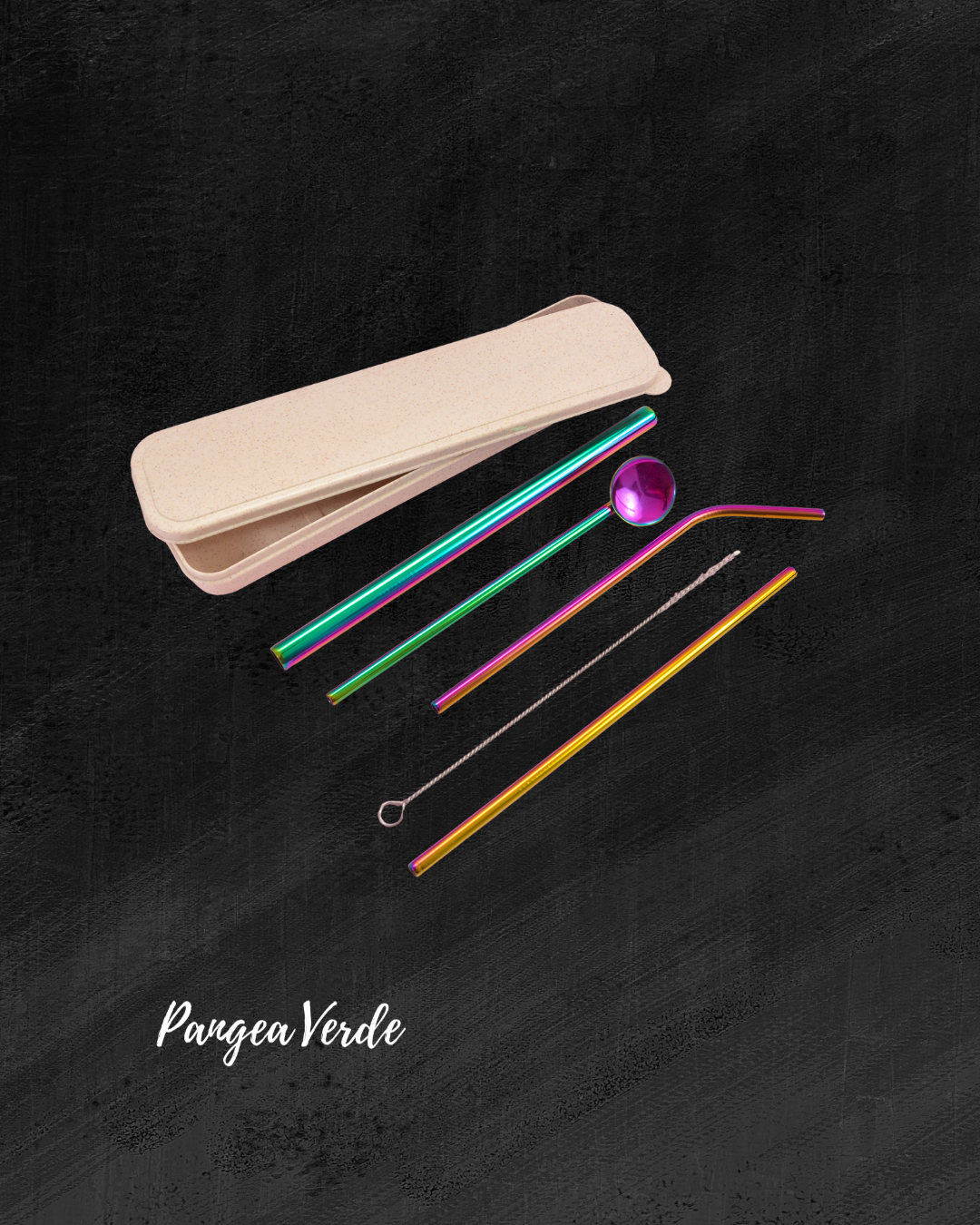 Set de Pitillos de Acero Inoxidable x 4