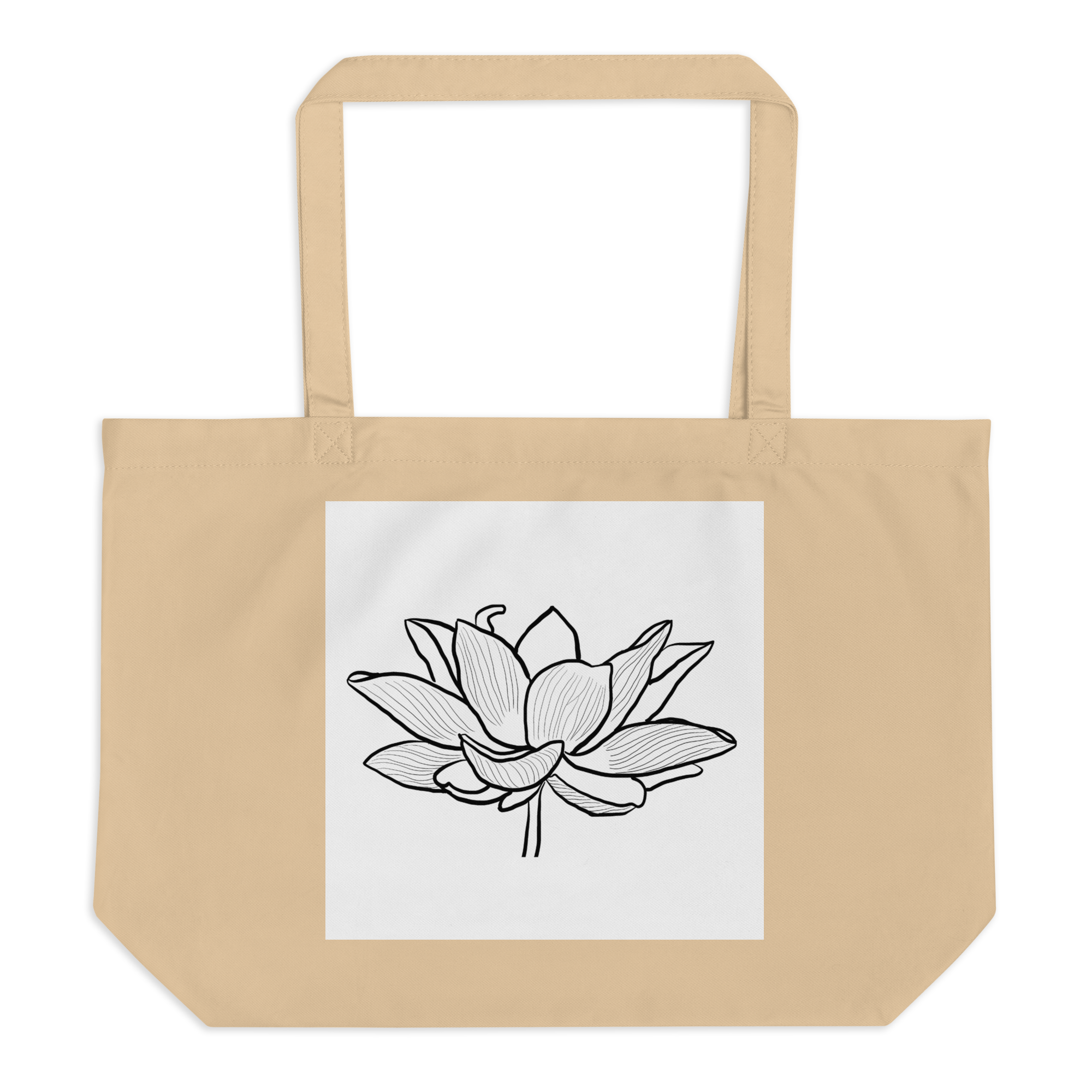 Large organic tote bag