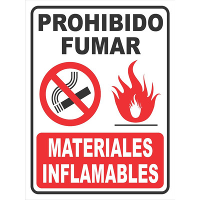 Señal de Prohibido Fumar 20X30