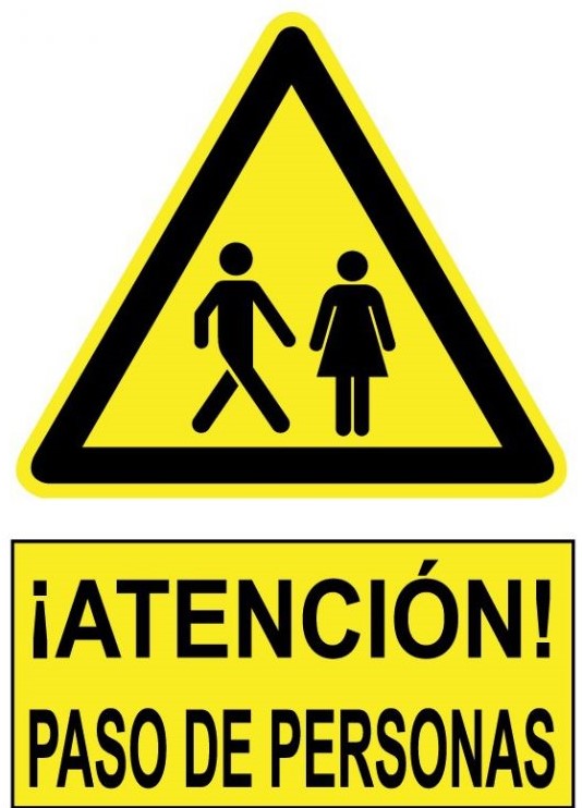 Señal de atención 20x30