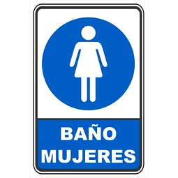 Señal de baño para mujeres