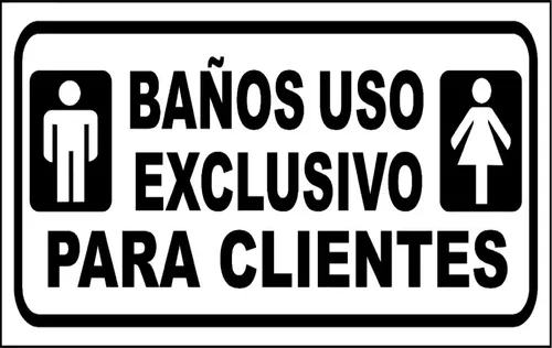 Cartel de baño exclusivo 15x20cm