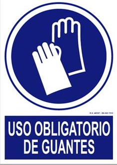 Señal de Uso Obligatorio de Guantes