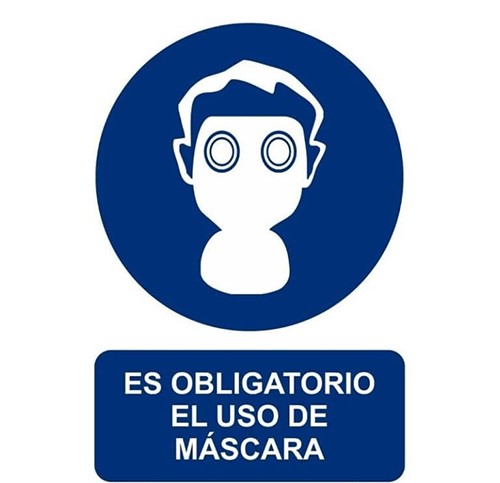 Señal de uso obligatorio de máscara