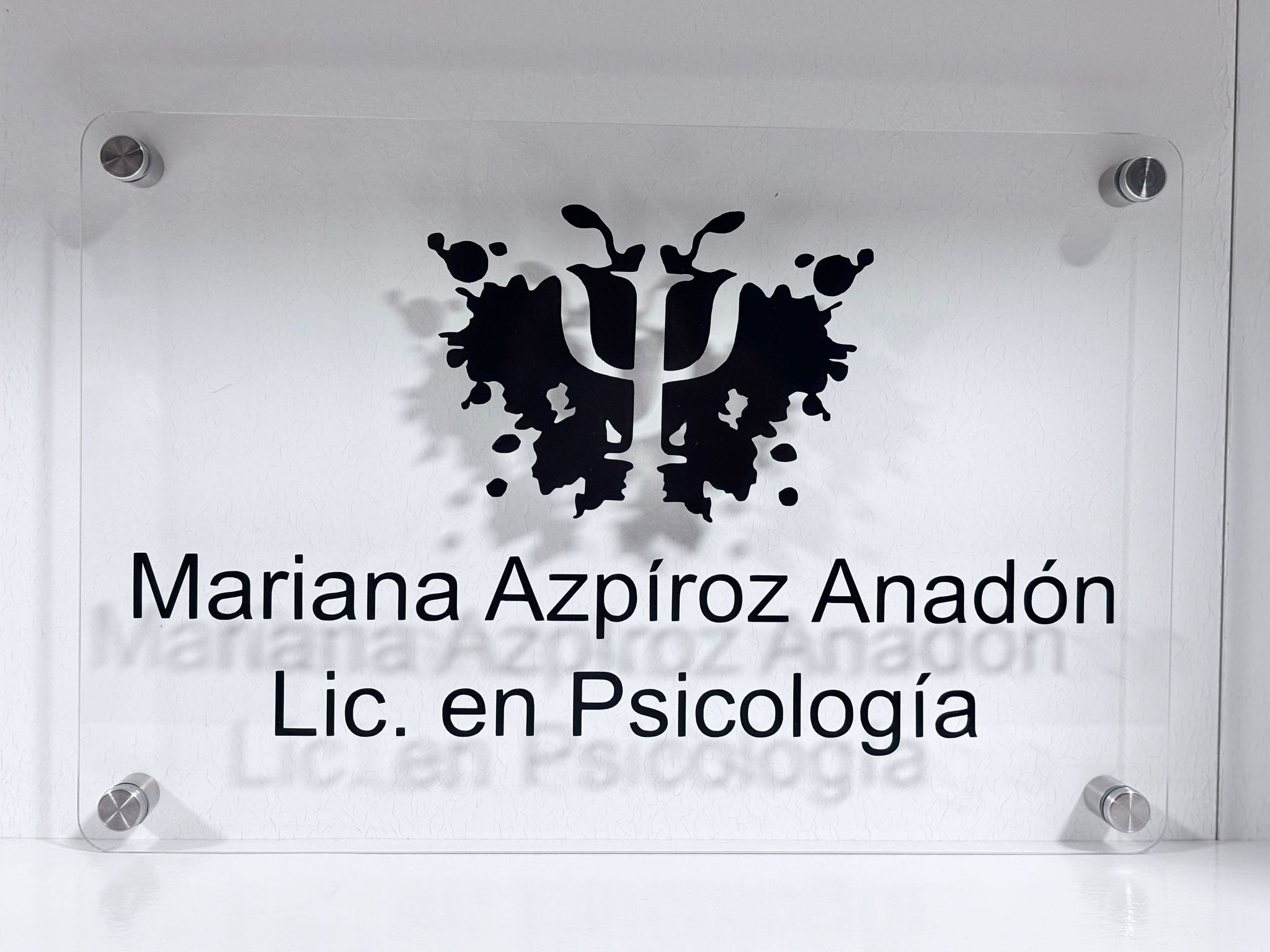 Placa profesional de acrílico + separadores. 